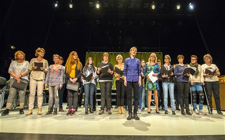 Heidi Gjermundsen Broch and The Drammen International Gospel Choir in rehearsal 